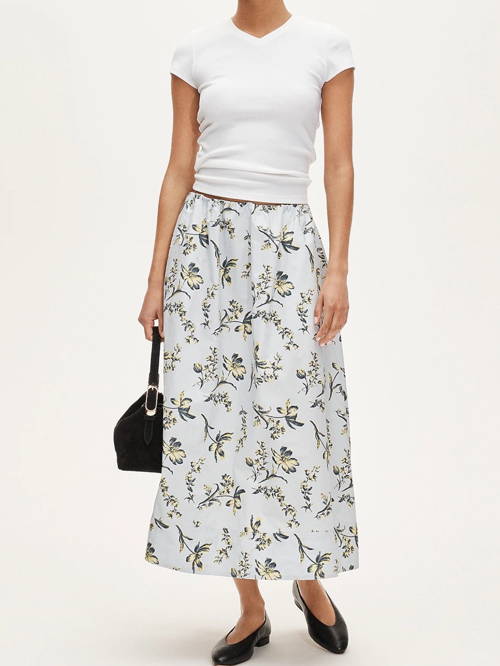J.Crew Pull-On Midi Skirt in Lotus Print